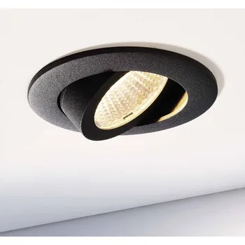 Lampička Deko-Light LED vestavné stropní svítidlo Dione, IP44, 3 000 K, černé, tlumené - Napájecí jednotka - délka 6,6 cm, šířka 3,5 cm, výška 2,0 cm; připojovací skříňka - délka 7,5 cm, šířka 3,9 cm, výška 2,3 cm; délka kabelu mezi připojovací skříňkou / napájecí