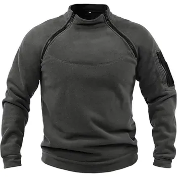 Pánský svetr Pánský flícový svetr Barva: Tmavě Šedá, Velikost: 2XL