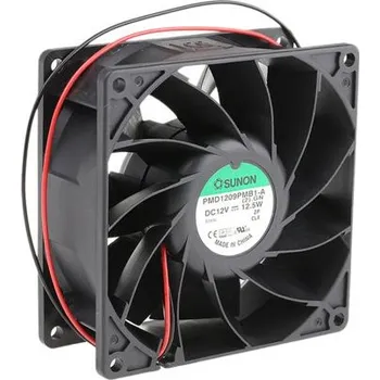 PC ventilátor Sunon Axiální ventilátor, 12 V DC, DC, průtok vzduchu: 204.3m³/h, 12.5W, 1.04A, 92 x 92 x 38mm