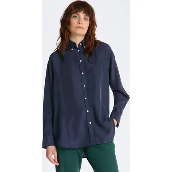 Dámská košile KOŠILE GANT RELAXED SILK SHIRT CLASSIC BLUE