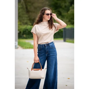 Kabelka Kabelka kůže 1246 Itálie barva: béžová