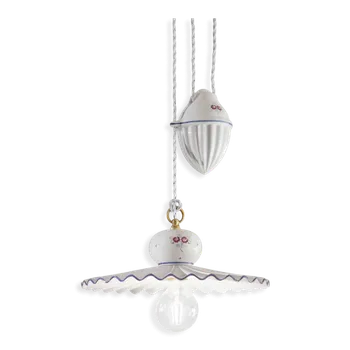 Ferroluce Závěsné vintage svítidlo s kladkou ROMA, ∅ 41 cm, 1xE27