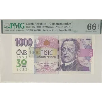 Sběratelství Bankovka 1000 Korun I 2023 I EPQ 66