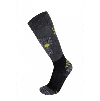 Pánské ponožky BRBL Ski GLACIER 2 anthra mel/blck/yllw Velikost: M (39-42)