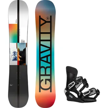 Snowboard Gravity snowboards Snowboard komplet Gravity Symbol 25/26 + vázání Gravity Drift Velikost: 156 cm, Velikost vázání: M