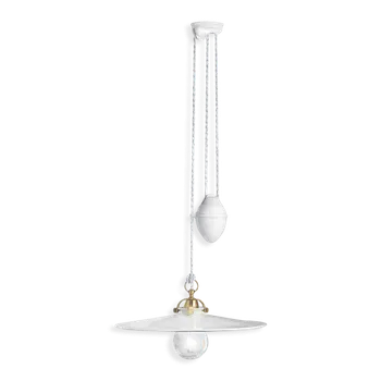 Ferroluce Závěsné svítidlo s kladkou ASTI, ∅ 42 cm, 1xE27