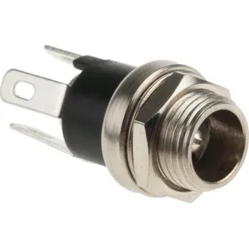 Elektrická zásuvka Napájecí zásuvka stejnosměrná, řada: 16, průměr kolíku: 2.1mm, orientace těla: přímá, Montáž na panel, 500mA, 12 V DC,