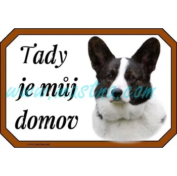 Cedulka velškorgi cardigan, welshcorgi - Bez samolepicí vrstvy