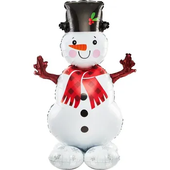 Balónek Party Pal Fóliový stojící balónek, Sněhulák, Vánoce, 70x110cm