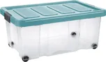 Tontarelli Úložný box s klipem a kolečky PUZZLE 43 l transp/modrá 8035636ACG 8035636ACG