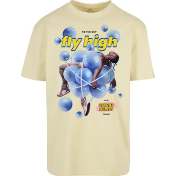 Pánské tričko Psychadelic Oversize Tričko měkké žluté Mister Tee krémová 2854280