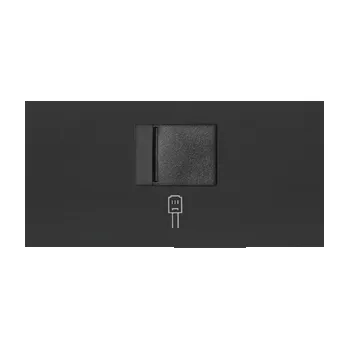 Elektrická zásuvka Simon 100 10000005-238 Kryt datové zásuvky 1 násobné (mechanismus 1/2) černá matná