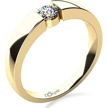 Prsten Couple, Minimalistický zásnubní prsten Donna ve žlutém zlatě, vel. 57, prům. 18.1 mm, 585-52-1-0041.0Z00.0.57.001