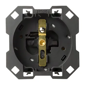 Elektrická zásuvka Simon 100 10000458-039 Zásuvka s ochranným kolíkem (přístroj, bez montážního rámečku)