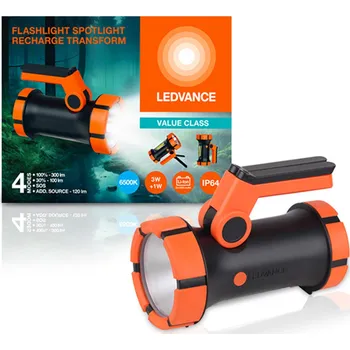 Svítilna LED ruční svítilna IP64 dobíjecí 3W 300lm konvertibilní + boční světlo LEDVANCE