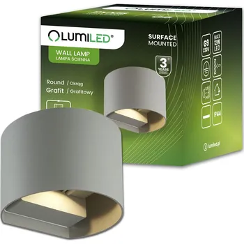 Venkovní osvětlení Lumiled LED fasádní svítidlo G9 nastavitelné kulaté dno PYXIS - grafit