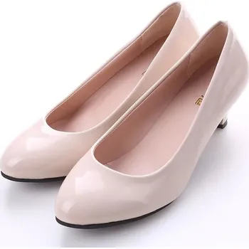 Dámské lodičky Elegantní dámské bílé lodičky na podpatku | dámské boty, sexy obuv - béžový,37