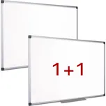 Bílá popisovací tabule na zeď 1+1 ZDARMA, magnetická, 1200 x 900 mm