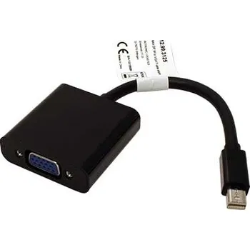 Video kabel Konvertor kabelový miniDP(M) - VGA(F), 10cm