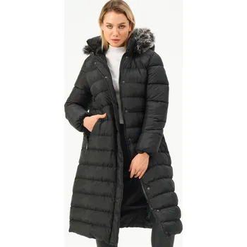 Dámský kabát Z6779 DEWBERRY DÁMSKÝ KABÁT-ČERNÁ dewberry šedá 2463137