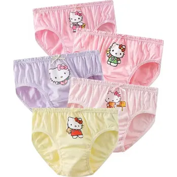 Hello Kitty Dívčí bavlněné kalhotky "Hello Kitty" - 5 ks Varianta: bez originálního obalu, Velikost: 70 (6-7 let)