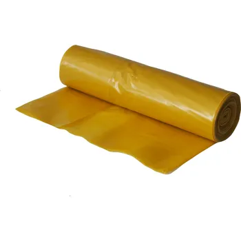 Pytle na odpadky Pytel do koše LDPE, 700 x 1100 mm, typ 100 žlutý, 15ks/role - bez přebalu