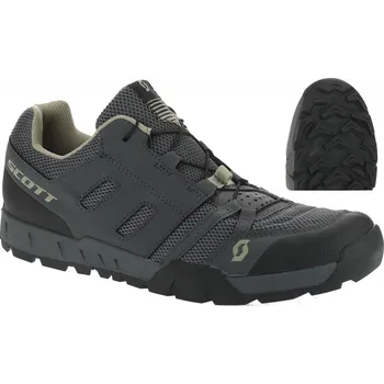 Pánské cyklistické tretry SCOTT Crus-r Flat Lace Tmavě šedá/Béžová