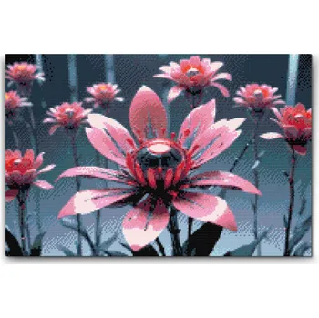 Diamantové malování Diamantové malování - Robotická květina Velikost: 40x60cm, Rámování: Pouze srolované plátno, Diamanty: Čtvercové