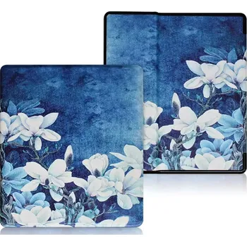 Pouzdro na čtečku elektronické knihy Armori Trimer T154, pouzdro pro Amazon Kindle Oasis 2/3 - magnetické zavírání, AutoSleep, motiv Icy Garden + BONUSY