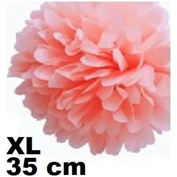 Party dekorace Papírové květinové koule Pom-poms 35cm - světle růžová (velké 35 CM)