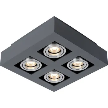 Italux IT8002S4-BK/AL Casemiro | 50W GU10 + Philips 8719514257566 LED žárovka 1x8W-60W | E27 | 806lm | 2700K