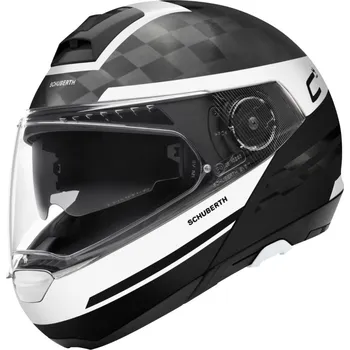 Helma na motorku Schuberth C4 Pro Carbon Tempest White L
