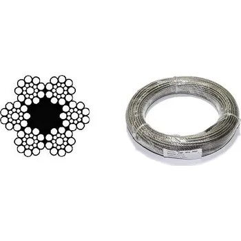 Lany MTR Lano ocelové SEAL DIN 3058 (6x19S-FC) holé, svazek Varianta: Lano ocelové SEAL DIN 3058 (6x19S-FC) holé, svazek 16mm holé