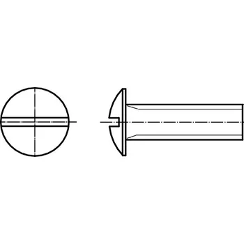 Šroub PROFISTYL BECHER šroub plochá hlava nerez A2 Varianta: Šroub s drážkou a velkou půlkulatou hlavou BECHER nerez A2 M4x10