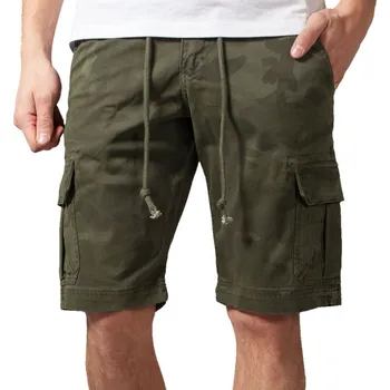 kraťasy pánské URBAN CLASSICS - Camo Cargo - olive camo - 30