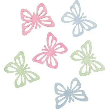 Dřevění motýli 6 cm, 6 ks 3915