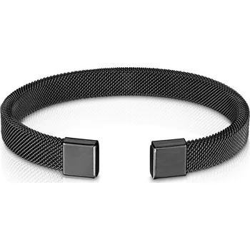Náramek Černý dámský ocelový náramek