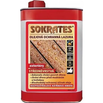 Lak na dřevo Sokrates olejová lazura kaštan 0,75 l