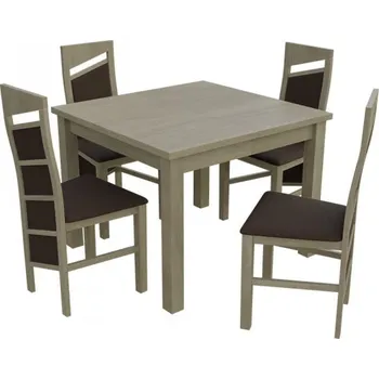 Jídelní set Jídelní set pro 4 osoby - RK033, Barva dřeva: sonoma, Potah: Casablanca 2308 MIRJAN 5902928434194