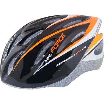 Cyklistická přilba Force Hal Black/Orange/White