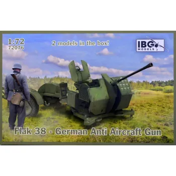 Plastikový model IBG 1/72 Flak 38 - German Antt-Aircraft Gun (2-in-1)