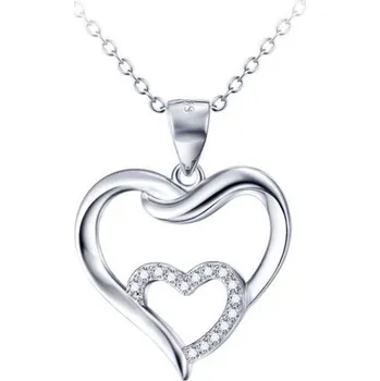 Náhrdelník Stříbrný řetízek s přívěskem srdce