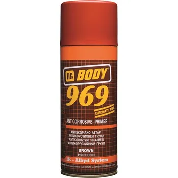 Barva ve spreji BODY 969 Primer 1K antikorozní - 400ml sprej šedý