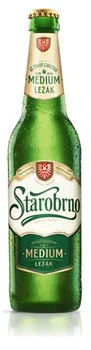 Pivo Starobrno Medium Světlý 12° 0,5 l sklo