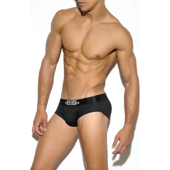 Pánské erotické prádlo Slipy ES Collection UN212 Basic Cotton Brief černé XXL, pánské bavlněné slipy