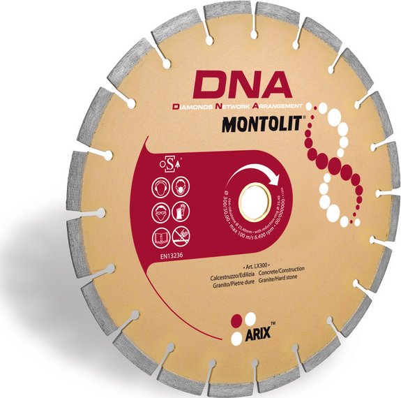 Brevetti Montolit LX400, segmentový diamantový kotouč DNA na stavební materiály