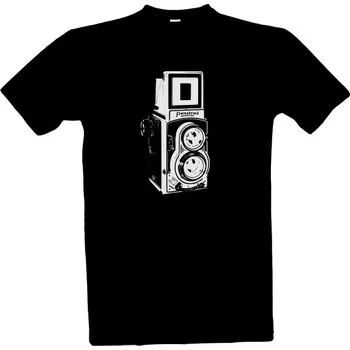 Pánská móda Tričko s potiskem Dvouoká zrcadlovka bílý potisk pánské