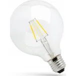 LED kulatá žárovka GLOB 4W E27 COG CLEAR teplá bílá