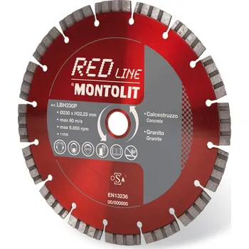 Řezný kotouč Brevetti Montolit LBH230P, segmentový diamantový kotouč na beton a žulu
