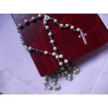 Souprava šperků růženec zelený z korálků